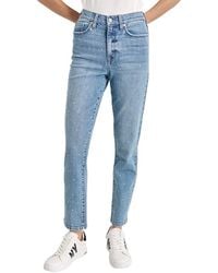 DKNY - High Rise Ocean Slim Straight Jean - Lyst