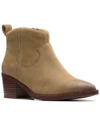 Clarks - Morzine Sky Suede Bootie - Lyst