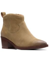 Clarks - Morzine Sky Suede Bootie - Lyst