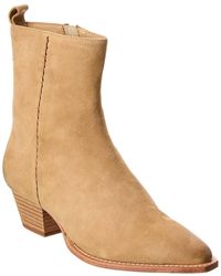 Free People - Bowers Embroidered Suede Boot - Lyst