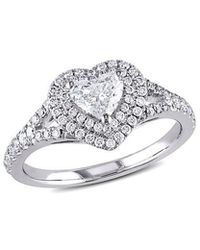 Rina Limor - 14k 0.98 Ct. Tw. Diamond Halo Heart Ring - Lyst