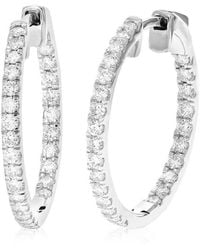 Amairah - 1.00 Ct. Tw. Lab-Grown Diamond Hoop Earrings - Lyst