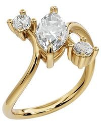 Lab Grown Diamonds - 18K Plated 1.25 Ct. Tw. Lab-Grown Diamond Ring - Lyst