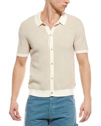 Onia - Linen-Blend Button Up Sweater - Lyst