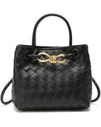 Tiffany & Fred Paris - Woven Leather Top Handle Crossbody - Lyst