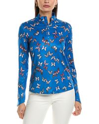 Callaway Apparel - Butterfly Printed Sun Protection 1/4-zip Pullover - Lyst