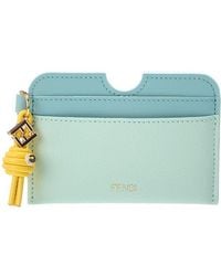 Fendi - Ff Diamond Leather Card Case - Lyst