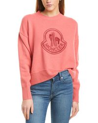 Moncler Oversized Wool & Cashmere-blend Sweater - Pink