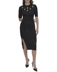 DKNY - Grated Yoke Sweaterdress - Lyst