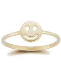 Ember Fine Jewelry 14k Smiley Face Ring - Metallic