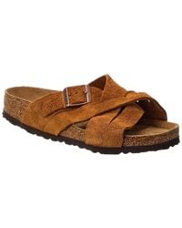 Birkenstock - Lugano Narrow Soft Footbed Suede Sandal - Lyst