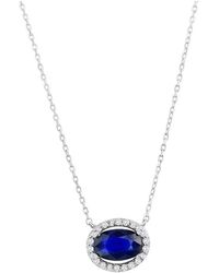Jewels by Viomo - 14K 1.89 Ct. Tw. Diamond & Sapphire East/West Pendant - Lyst