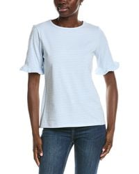 Jones New York - Elbow Ruffle Sleeve T-Shirt - Lyst