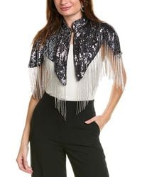 Saachi - Beaded Fringe Sequin Capelet - Lyst