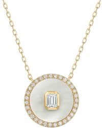 Sabrina Designs - 14K 0.46 Ct. Tw. Diamond & Pearl Medallion Necklace - Lyst