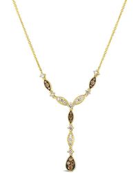 Le Vian - Le Vian Mosaic Collection 14K 0.10 Ct. Tw. Diamond Adjustable Necklace - Lyst