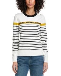 KARL LAGERFELD - Striped Klp Sweater - Lyst