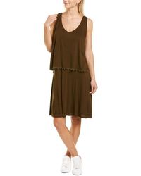 Three Dots Popover A-line Dress - Brown