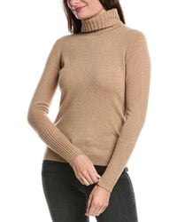 Forte - Chunky Trim Turtleneck Cashmere Sweater - Lyst