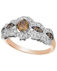 Le Vian - Le Vian Euphoria Chocolate 14K Two -Tone 0.18 Ct. Tw. Diamond Ring - Lyst