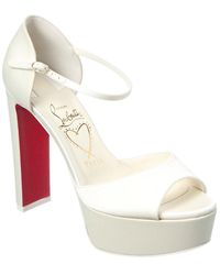 Christian Louboutin - Sandaloo 130 Satin Platform Sandal - Lyst