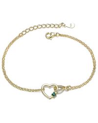 Rachel Glauber - 14K Plated Cz Chain Bracelet - Lyst