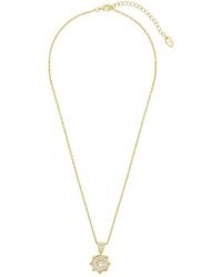 Sterling Forever - 14k Plated 5m Pearl Cz Etta Pendant Necklace - Lyst