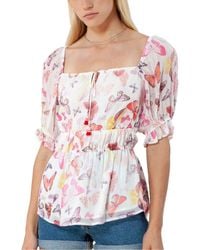 Hale Bob - Elbow Sleeve Printed Top - Lyst