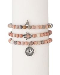 Eye Candy LA - Luxe Collection Agate 3pc Stretch Bracelet Set - Lyst