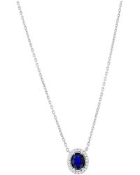 Jewels by Viomo - 14K 2.28 Ct. Tw. Diamond & Sapphire North/South Pendant - Lyst