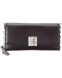 Givenchy 4g Embroidered Canvas Wallet On Chain in Black | Lyst