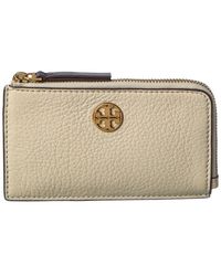 Tory Burch - Felix Leather Zip Card Case - Lyst
