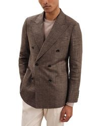 Reiss - Ramsay Peak Check Linen Formal Jacket - Lyst
