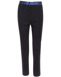 Celine - Silk-Trim Wool Pleated Trouser, Size Fr (Authentic Pre-Loved) - Lyst