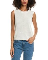 Max Studio - Sleeveless Linen-Blend Top - Lyst