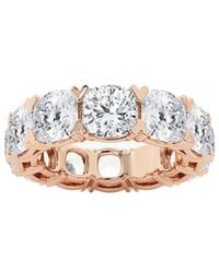Lab Grown Diamonds - 14K Rose 12.00 Ct. Tw. Lab Grown Diamond Eternity Ring - Lyst
