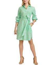 Foxcroft - Abby Giraffe Linen-Blend Shirtdress - Lyst