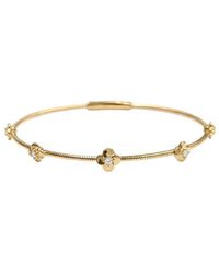 Sabrina Designs - 14K 0.18 Ct. Tw. Diamond Flower Stackable Bangle - Lyst
