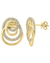 Effy Fine Jewelry - 14K 0.64 Ct. Tw. Diamond Earrings - Lyst