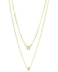 MaxColor - 10K 0.06 Ct. Tw. Lab-Grown Diamond Dainty Necklace - Lyst