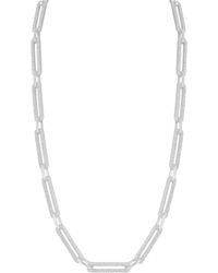 Chloe and Madison - Silver Cz Choker Necklace - Lyst