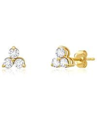 MaxColor - 14K 0.35 Ct. Tw. Lab-Grown Sapphire Studs - Lyst
