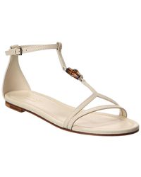 Gucci - Bamboo Leather Sandal - Lyst