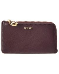 Loewe - Pebble Coin Leather Card Holder - Lyst