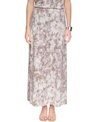 Halston - Printed Midi Skirt - Lyst