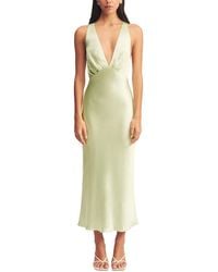 Shona Joy - La Lune Plunged Cross Back Midi Dress - Lyst