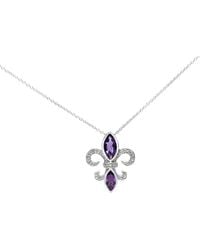 Haus of Brilliance - 1.38 Ct. Tw. Diamond & Amethyst Pendant Necklace - Lyst
