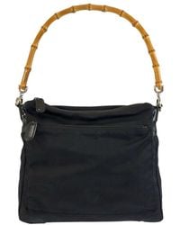 Gucci - Nylon Bamboo Shoulder Bag (Authentic Pre-Loved) - Lyst