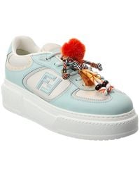 Fendi - Match Leather Platform Sneaker - Lyst