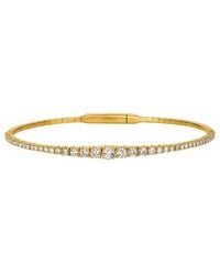 Forever Creations USA Inc. - Forever Creations 14K 0.95 Ct. Tw. Diamond Flexible Bangle Bracelet - Lyst